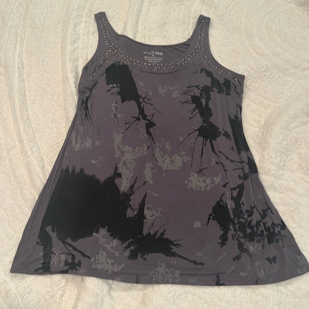 Unique gray tank with studs